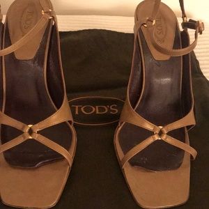 Gold Tod’s Sandals
